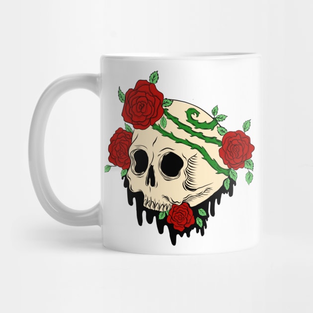 Skull Roses by ZethTheReaper